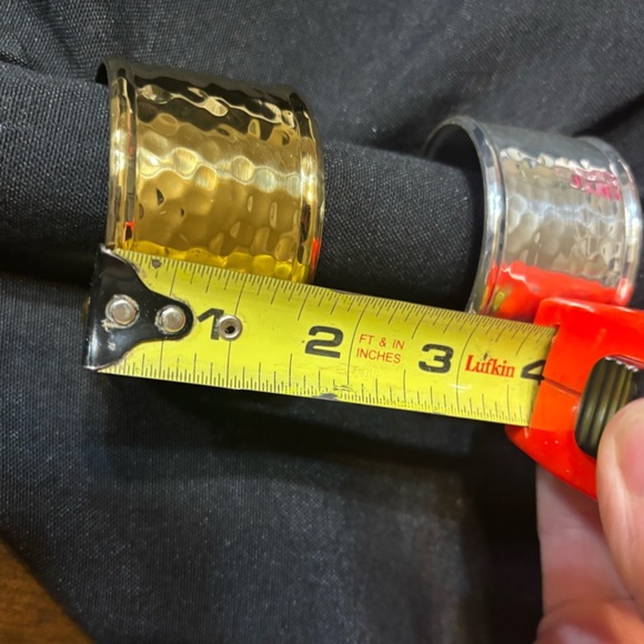 Rustic Cuff Silver and Gold Cuff Bracelets - Picture 3 of 3